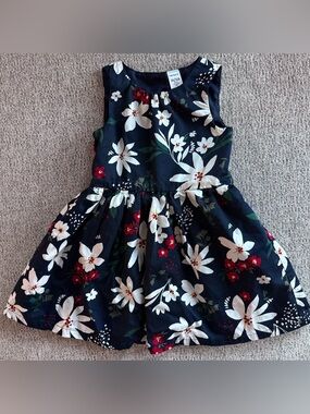 Carter's Navy Floral Sleeveless Girls Dress